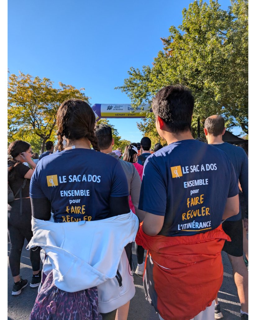 Coureurs du Sac à dos durant le Marathon Beneva de Montréal 2026